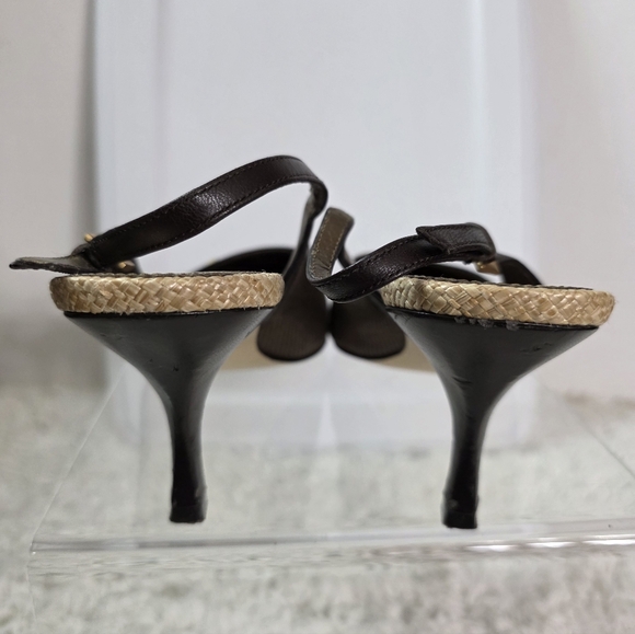 A. Marinelli Slingback Heels, SIZE:9.5, BROWN & TAN - Picture 5 of 16